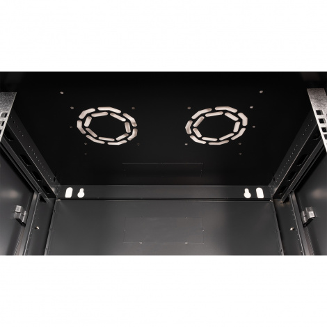 Шкаф 19" телекоммуникационный настенный, 9U 501x600х450 мм, дверь стекло, черный